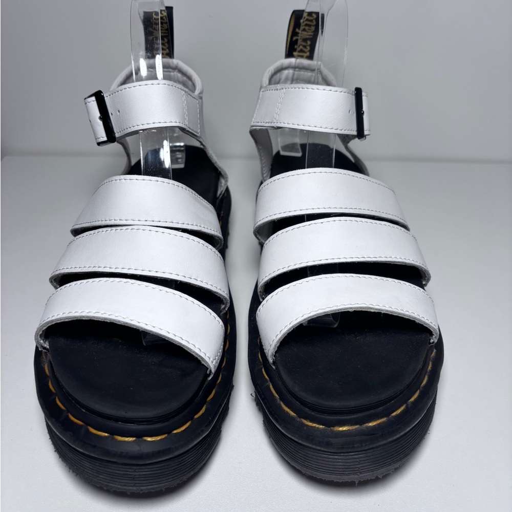 Dr. Martens Blaire White Leather Strappy Platform Sandals Women’s Size 7 - Picture 3 of 8